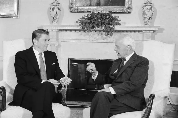 Framed Print : Ronald Reagan and Paul Nitze Framed Print : Ronald Reagan and Paul Nitze