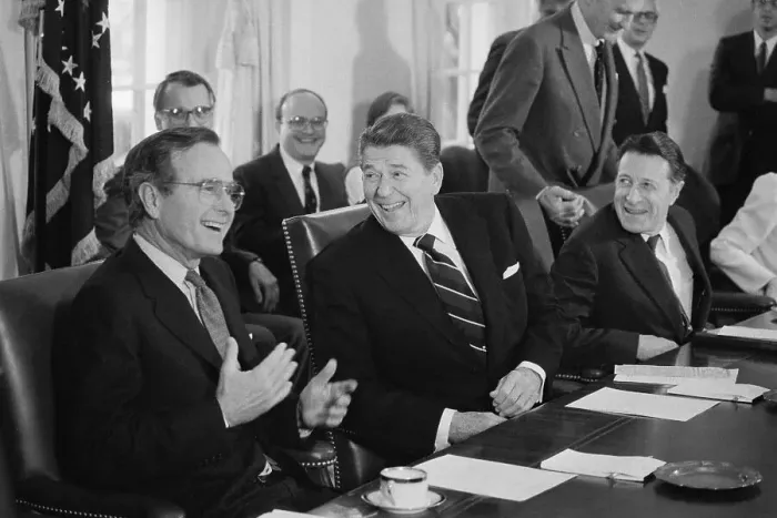 Framed Print : Ronald Reagan and Peers During Session Framed Print : Ronald Reagan and Peers During Session