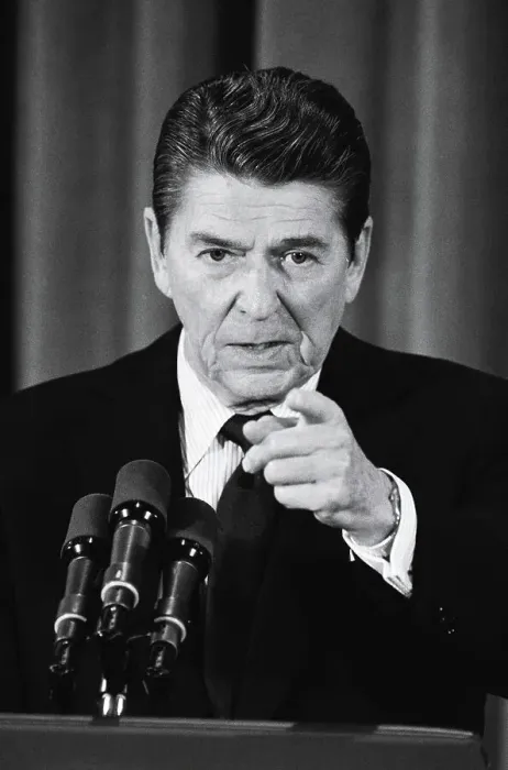 Framed Print : Ronald Reagan Pointing