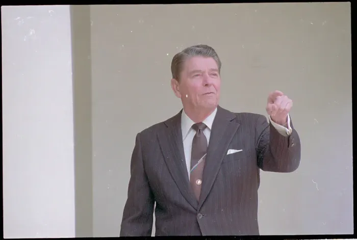 Framed Print : Ronald Reagan Pointing Framed Print : Ronald Reagan Pointing