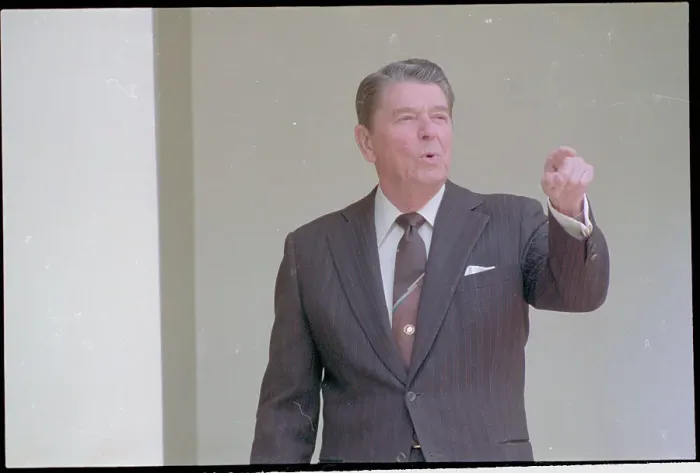 Framed Print : Ronald Reagan Pointing Framed Print : Ronald Reagan Pointing