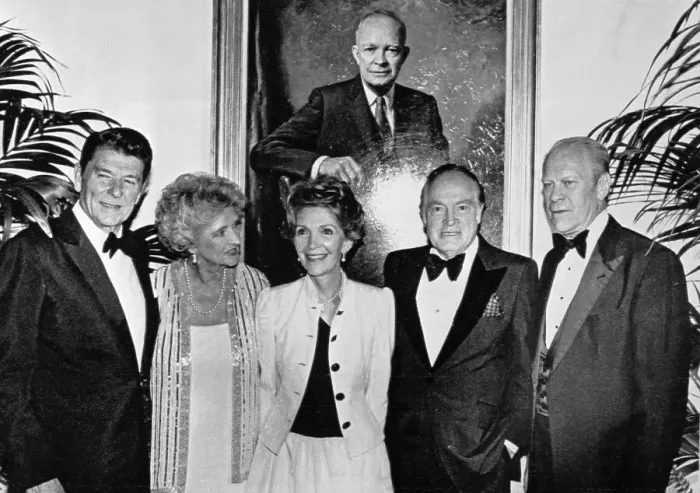 Framed Print : Ronald Reagan and Others Posing for Picture Framed Print : Ronald Reagan and Others Posing for Picture