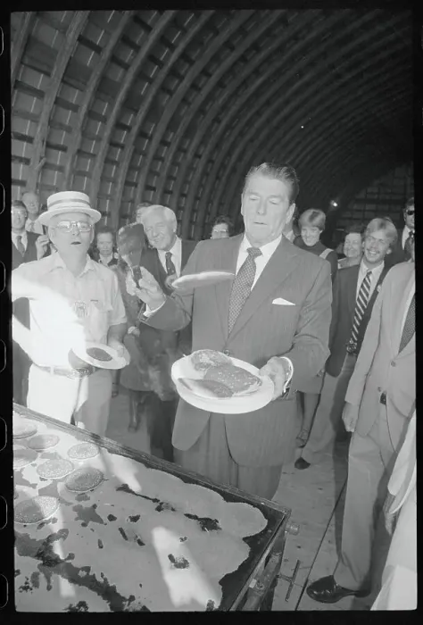 Framed Print : Ronald Reagan Preparing Pancakes