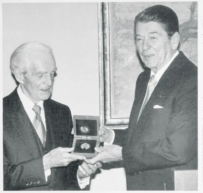 Framed Print : Ronald Reagan Presenting Congressional Gold Medal Framed Print : Ronald Reagan Presenting Congressional Gold Medal