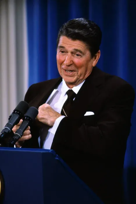 Framed Print : Ronald Reagan Putting Away a Paper Framed Print : Ronald Reagan Putting Away a Paper