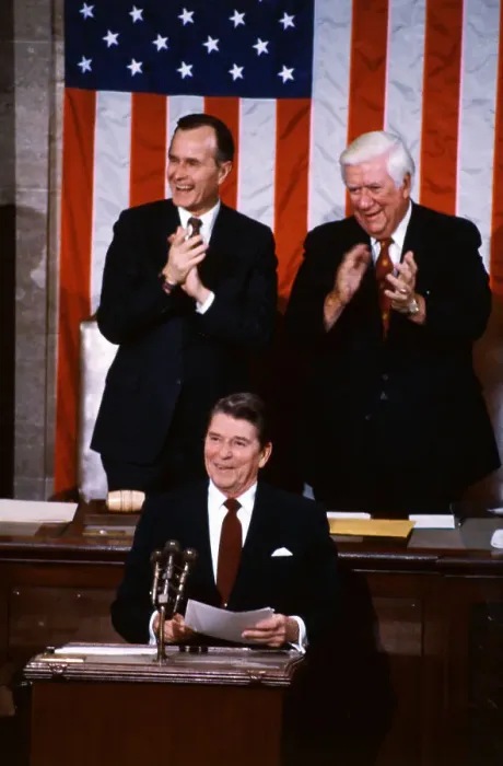 Framed Print : Ronald Reagan Receiving Applause Framed Print : Ronald Reagan Receiving Applause