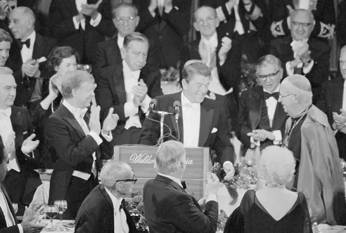 Framed Print : Ronald Reagan Receiving Applause