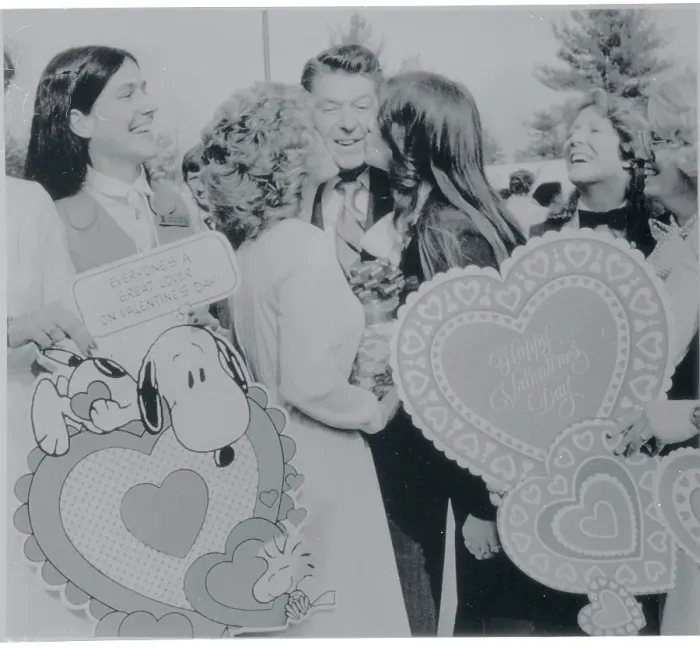Framed Print : Ronald Reagan Receiving Kisses Framed Print : Ronald Reagan Receiving Kisses