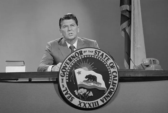Framed Print : Ronald Reagan Speaking
