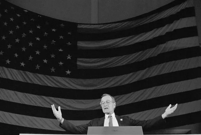Framed Print : Ronald Reagan Speaking in Front of American Flag Framed Print : Ronald Reagan Speaking in Front of American Flag