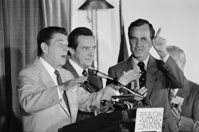 Framed Print : Ronald Reagan and others Speaking at National Convention Framed Print : Ronald Reagan and others Speaking at National Convention