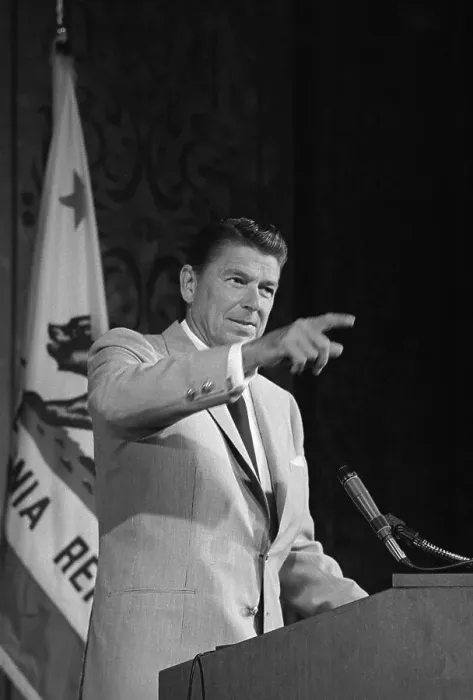 Framed Print : Ronald Reagan Speaking at News Conference Framed Print : Ronald Reagan Speaking at News Conference