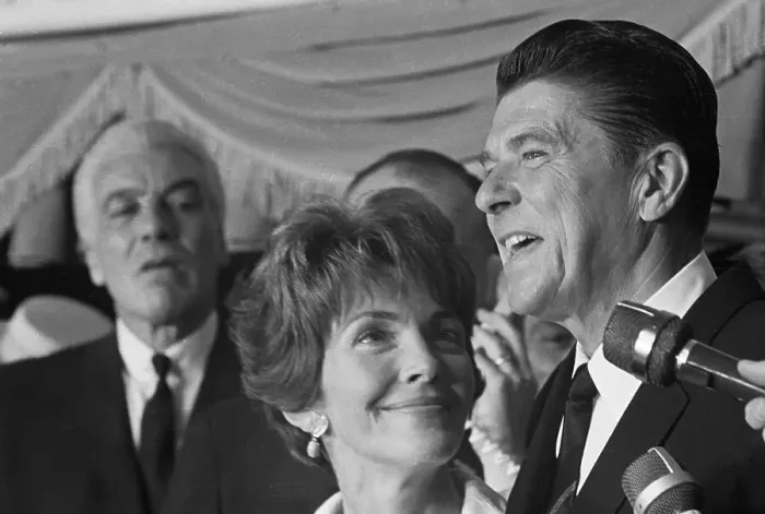 Framed Print : Ronald Reagan Speaking To Newsmen Framed Print : Ronald Reagan Speaking To Newsmen