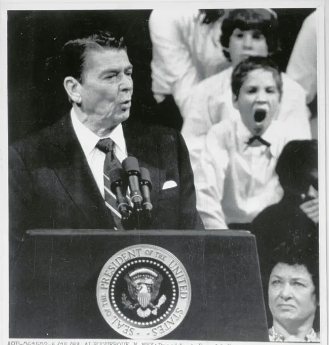 Framed Print : Ronald Reagan Speaking to the PTA Framed Print : Ronald Reagan Speaking to the PTA