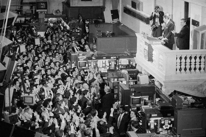 Framed Print : Ronald Reagan Speaking to Stock Exchange Framed Print : Ronald Reagan Speaking to Stock Exchange