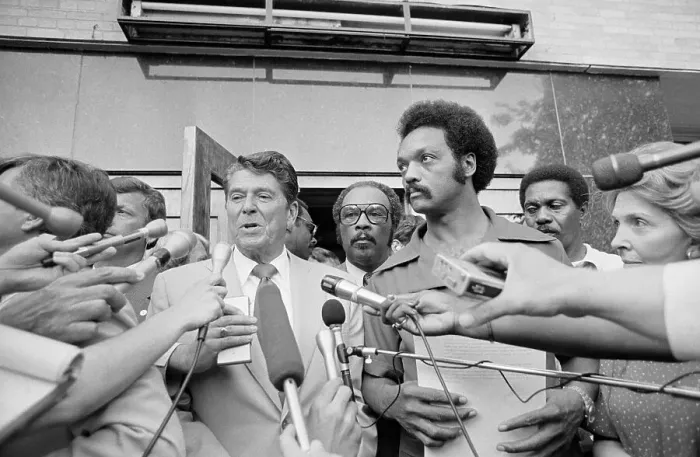 Framed Print : Ronald Reagan Talking to Media Framed Print : Ronald Reagan Talking to Media