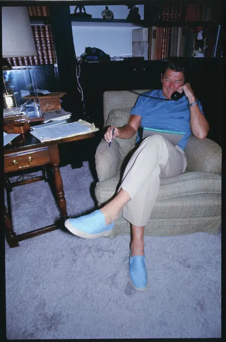 Framed Print : Ronald Reagan Talking on Telephone Framed Print : Ronald Reagan Talking on Telephone