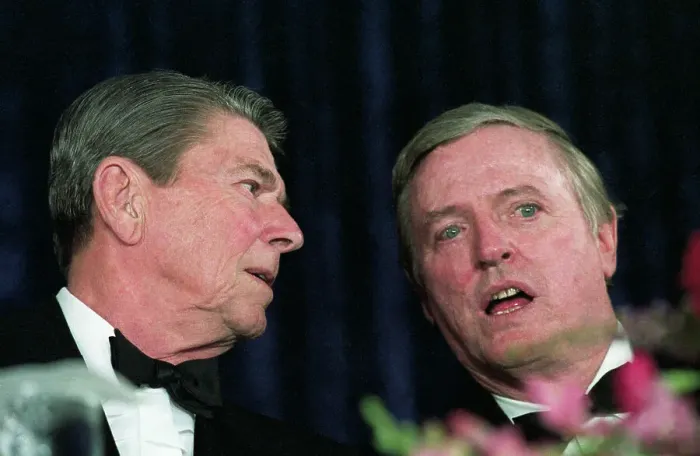 Framed Print : Ronald Reagan Talks to William F. Buckley Framed Print : Ronald Reagan Talks to William F. Buckley