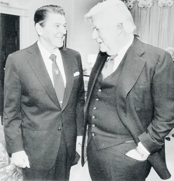 Framed Print : Ronald Reagan and Thomas O'Neill