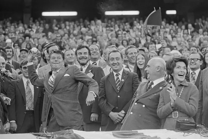 Framed Print : Ronald Reagan Throwing a Baseball Framed Print : Ronald Reagan Throwing a Baseball