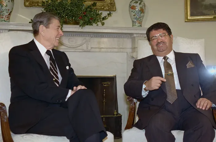 Framed Print : Ronald Reagan and Turgut Ozal Conversing Framed Print : Ronald Reagan and Turgut Ozal Conversing