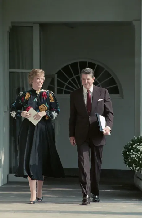 Framed Print : Ronald Reagan Walking with Daughter Maureen Framed Print : Ronald Reagan Walking with Daughter Maureen