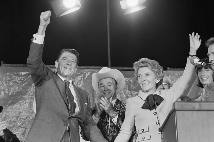 Framed Print : Ronald Reagan Waving Framed Print : Ronald Reagan Waving