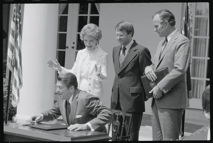 Framed Print : Ronald Reagan with Wife and Others Framed Print : Ronald Reagan with Wife and Others