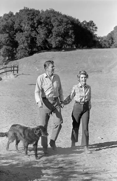 Framed Print : Ronald Reagan and Wife with Dog Framed Print : Ronald Reagan and Wife with Dog