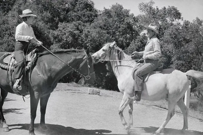 Framed Print : Ronald Reagan and Wife on Horses Framed Print : Ronald Reagan and Wife on Horses