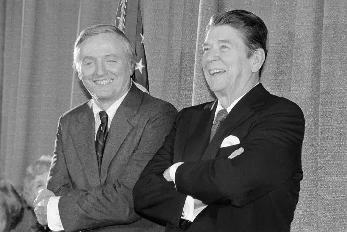 Framed Print : Ronald Reagan and William Buckley Jr. Standing Together Framed Print : Ronald Reagan and William Buckley Jr. Standing Together