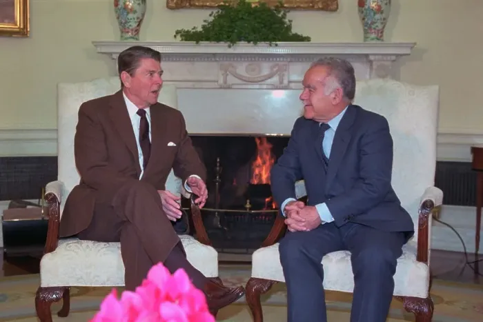 Framed Print : Ronald Reagan with Yitzhak Shamir Framed Print : Ronald Reagan with Yitzhak Shamir