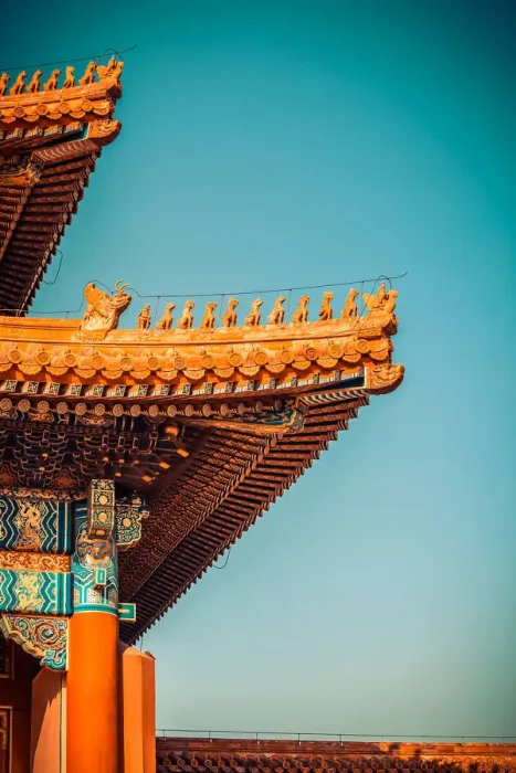 Framed Print : detail of roof of the hall of supreme harmony, forbidden city Framed Print : detail of roof of the hall of supreme harmony, forbidden city