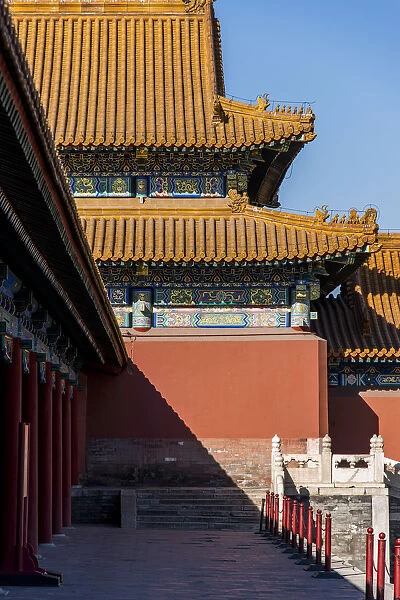 detail of roof of the hall of supreme harmony, forbidden city