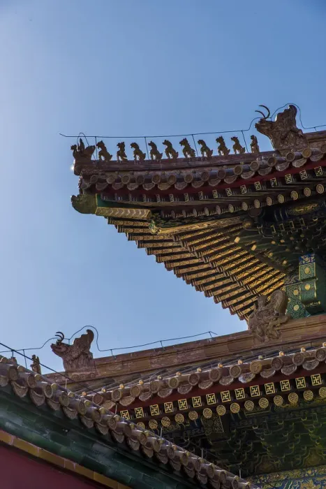 Framed Print : detail of roof of the hall of supreme harmony, forbidden city