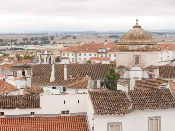 Framed Print : Roofs of Evora and landscape of Alentejo Framed Print : Roofs of Evora and landscape of Alentejo