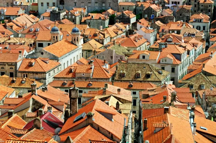 Framed Print : Roofs in the old town of Dubrovnik