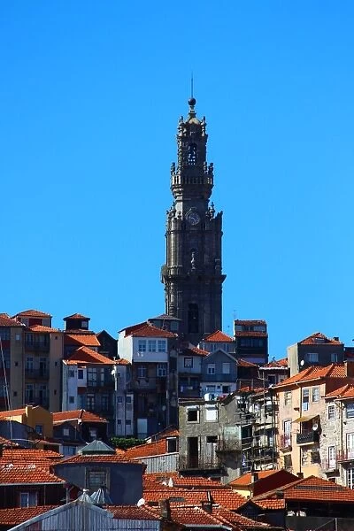 Roofs of Porto and Cl'rigos Tower from Vila Nova de Gaia