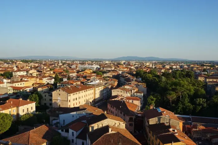 Framed Print : Rooftops of Pisa seen from Leaning Tower, Pisa, Italy Framed Print : Rooftops of Pisa seen from Leaning Tower, Pisa, Italy