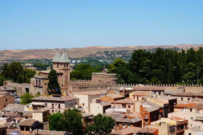 Framed Print : Rooftops and Puerta Nueva de Bisagra, Toledo, Spain Framed Print : Rooftops and Puerta Nueva de Bisagra, Toledo, Spain