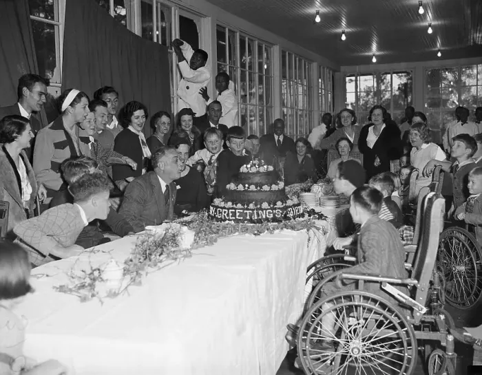 Framed Print : Roosevelt Blowing Out Candles Framed Print : Roosevelt Blowing Out Candles