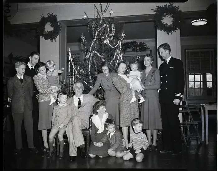 Framed Print : Roosevelt Family at Home on Christmas Eve Framed Print : Roosevelt Family at Home on Christmas Eve