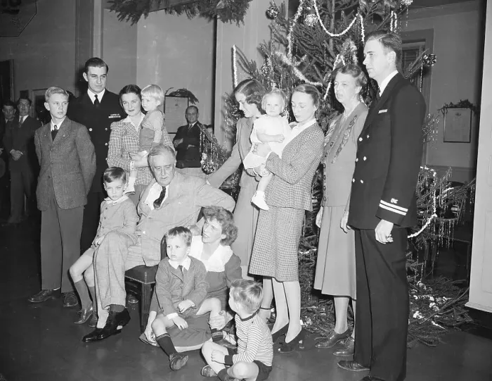 Framed Print : Roosevelt Family at Home on Christmas Eve Framed Print : Roosevelt Family at Home on Christmas Eve