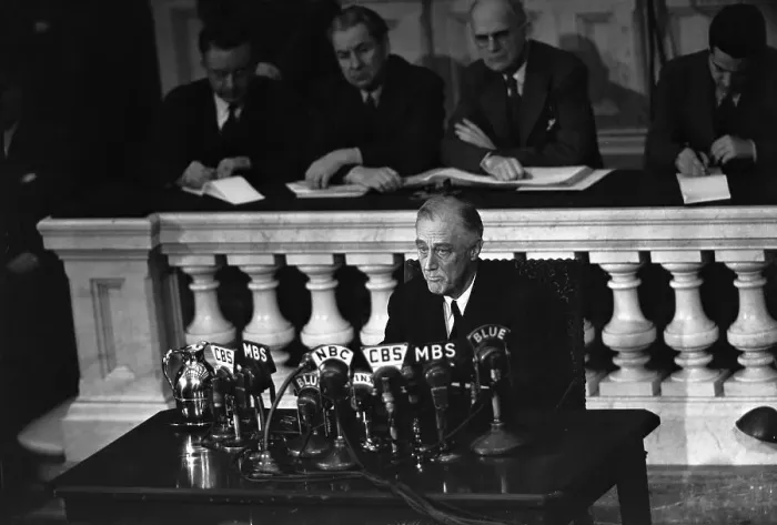 Framed Print : Roosevelt In House Of Reps / Chin In Hand Framed Print : Roosevelt In House Of Reps / Chin In Hand