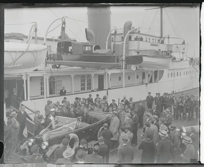 Framed Print : Roosevelt Leaving on Cruise Framed Print : Roosevelt Leaving on Cruise