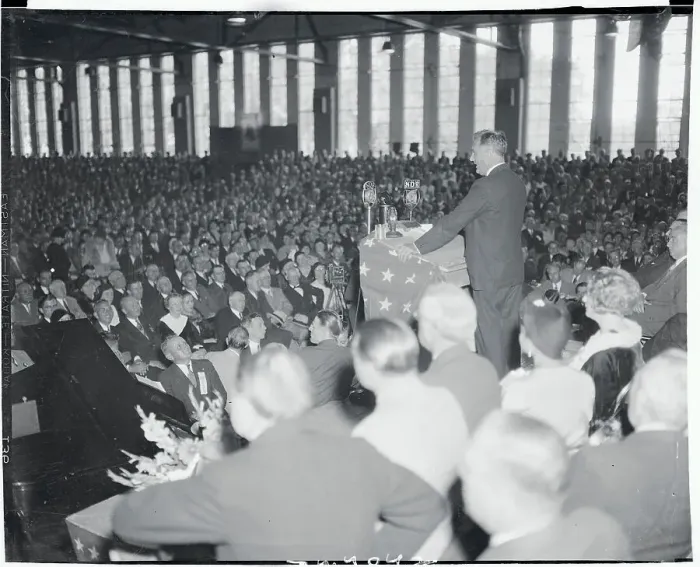 Framed Print : Roosevelt Speaking to Crowd Framed Print : Roosevelt Speaking to Crowd