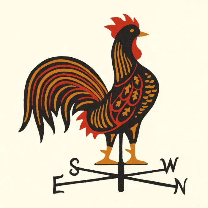 Framed Print : Rooster Weathervane Framed Print : Rooster Weathervane