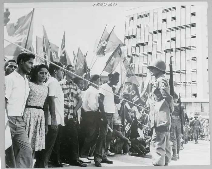 Framed Print : Rope Holding Back Demonstrators Framed Print : Rope Holding Back Demonstrators
