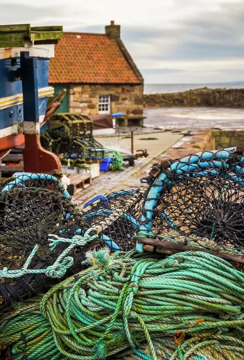 Framed Print : Ropes and Lobster Pots on the dockside, Pittenweem, Fife, Scotland Framed Print : Ropes and Lobster Pots on the dockside, Pittenweem, Fife, Scotland