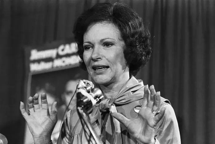 Framed Print : Rosalyn Carter Throws Up Her Hands Framed Print : Rosalyn Carter Throws Up Her Hands